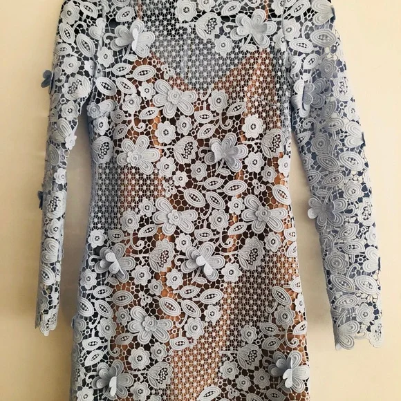 Self portrait 3d floral mini dress hotsell